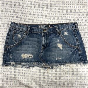 Hollister Blue Gray Mini Skirt Casual
